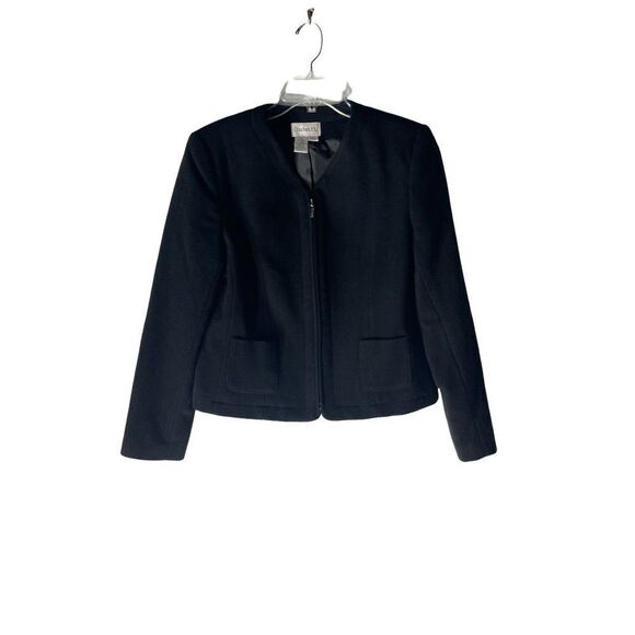 Women’s Wool Blend Front Zip Blazer Size 14 - Picture 1 of 5